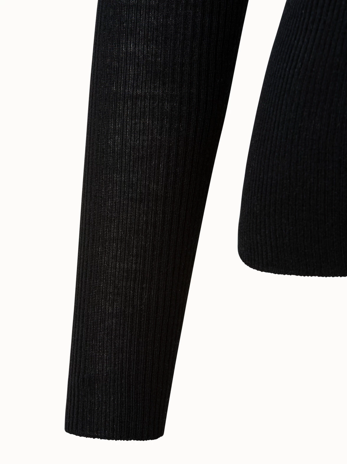 AKRIS Seamless Silk Cotton Rib V-neck Pullover - Image 4