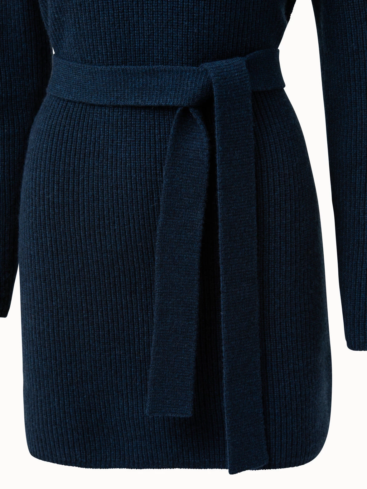 AKRIS Structured Cashmere Rib Belted Turtleneck - Image 5