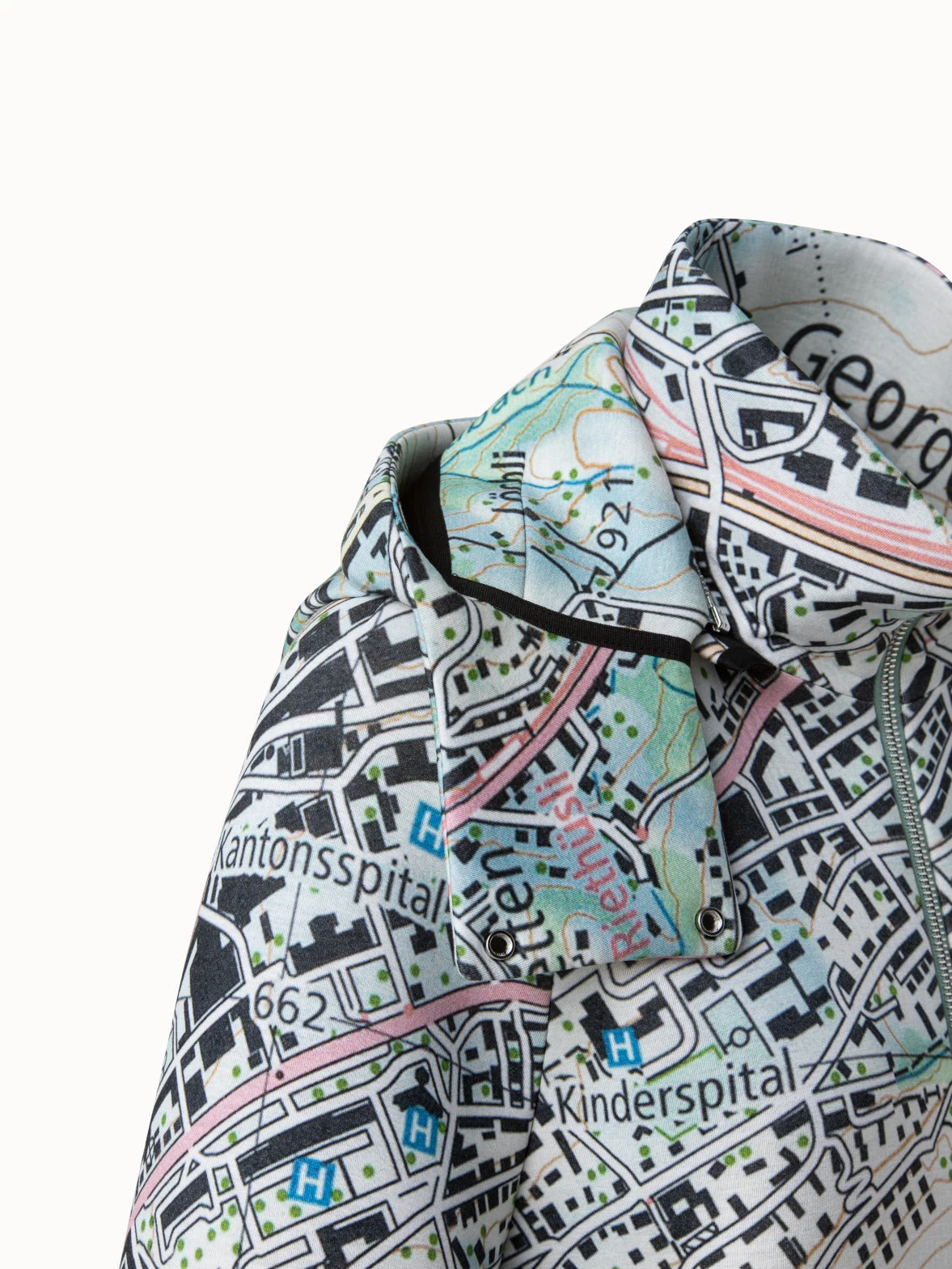 AKRIS Neoprene Parka St. Gallen Map Print - Image 6