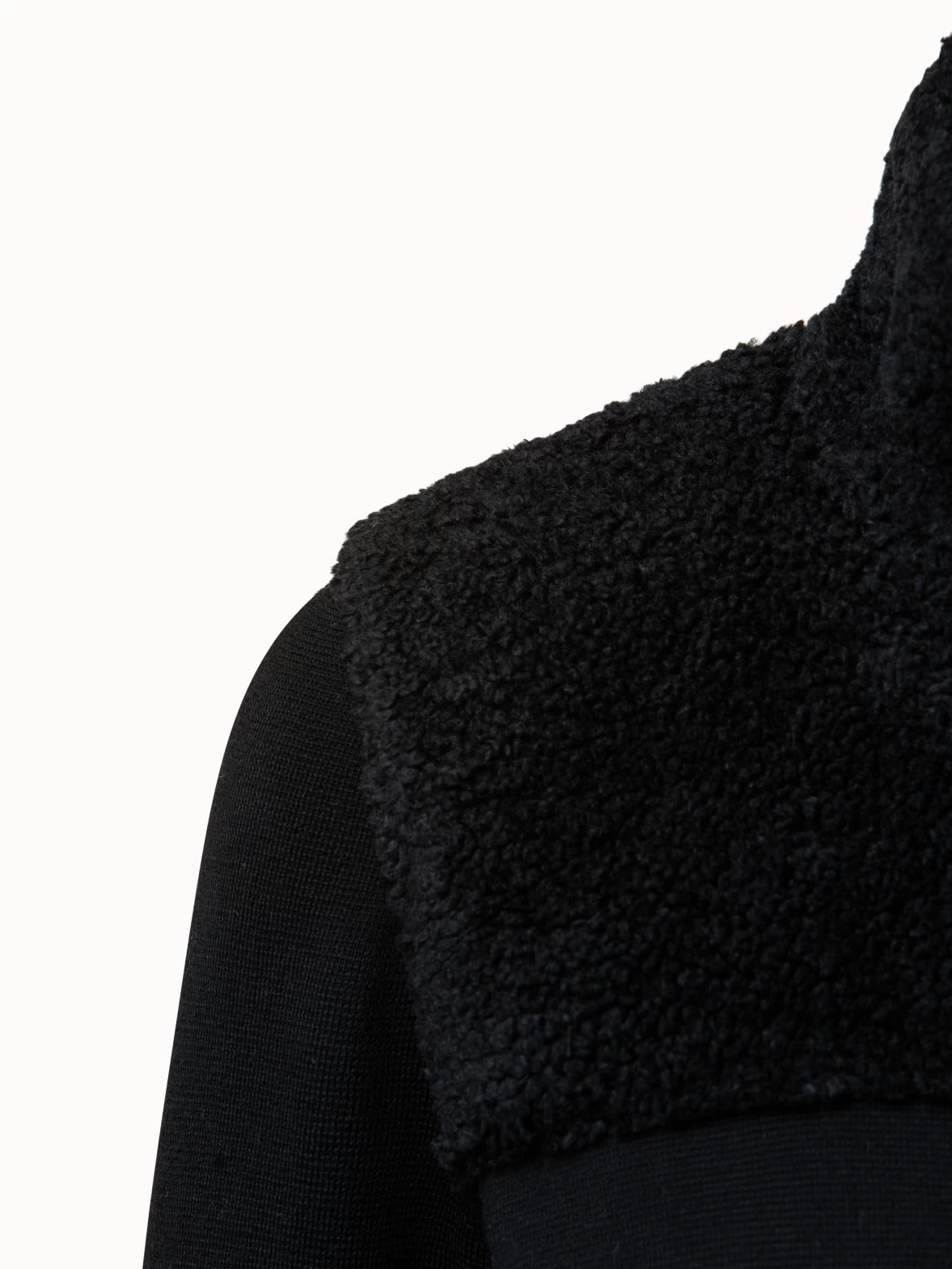 Cardigan Milano Knit With Curly Faux Fur Joke - Image 4