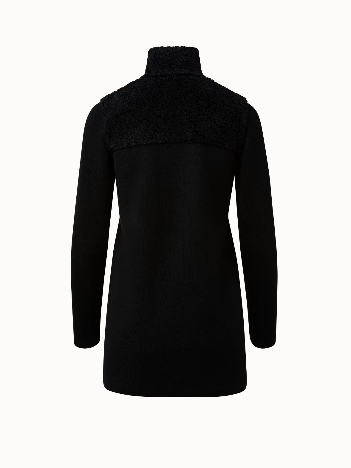 Cardigan Milano Knit With Curly Faux Fur Joke - Image 2