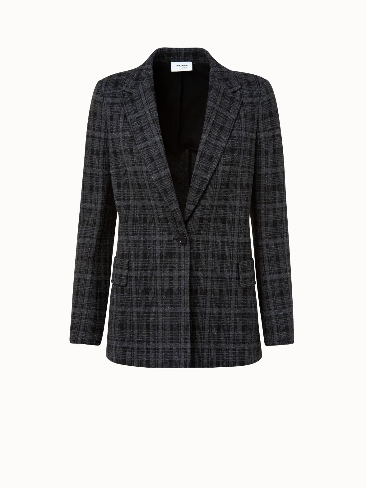 Boyfriend Blazer Tartan Check