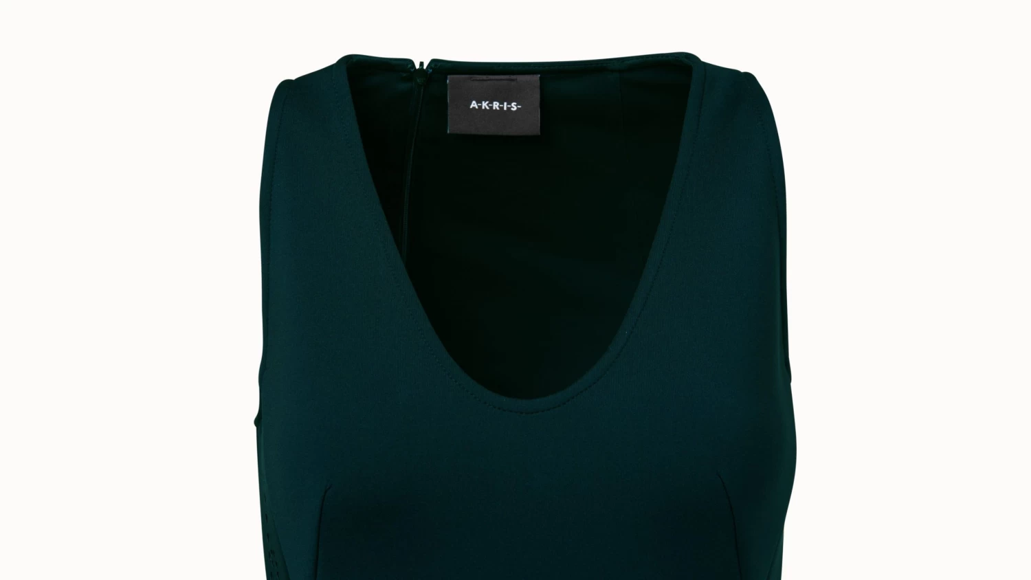 AKRIS Techno Neoprene Punch Card Laser Cut Inset Dress - Image 3