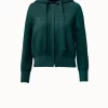 AKRIS Cropped Cashmere Piqué Hoodie Pullover