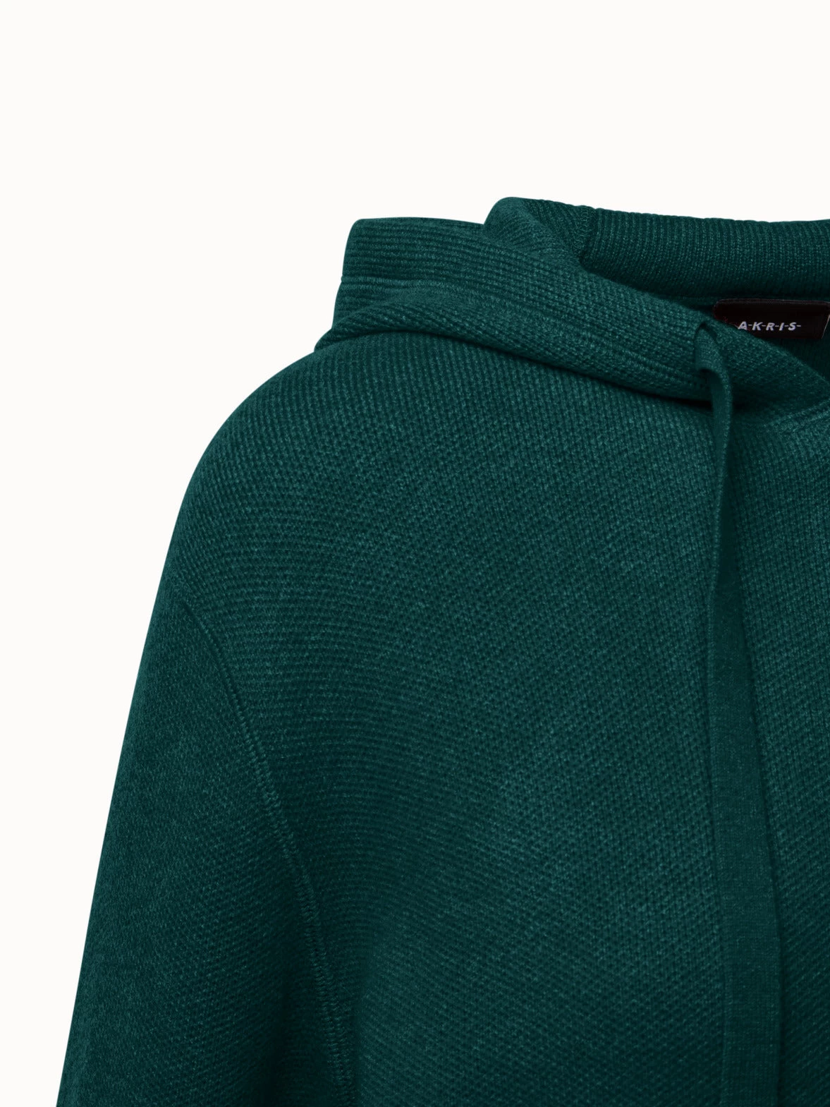 AKRIS Cropped Cashmere Piqué Hoodie Pullover - Image 5