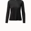 AKRIS Fine Gauge Cashmere Silk Pullover