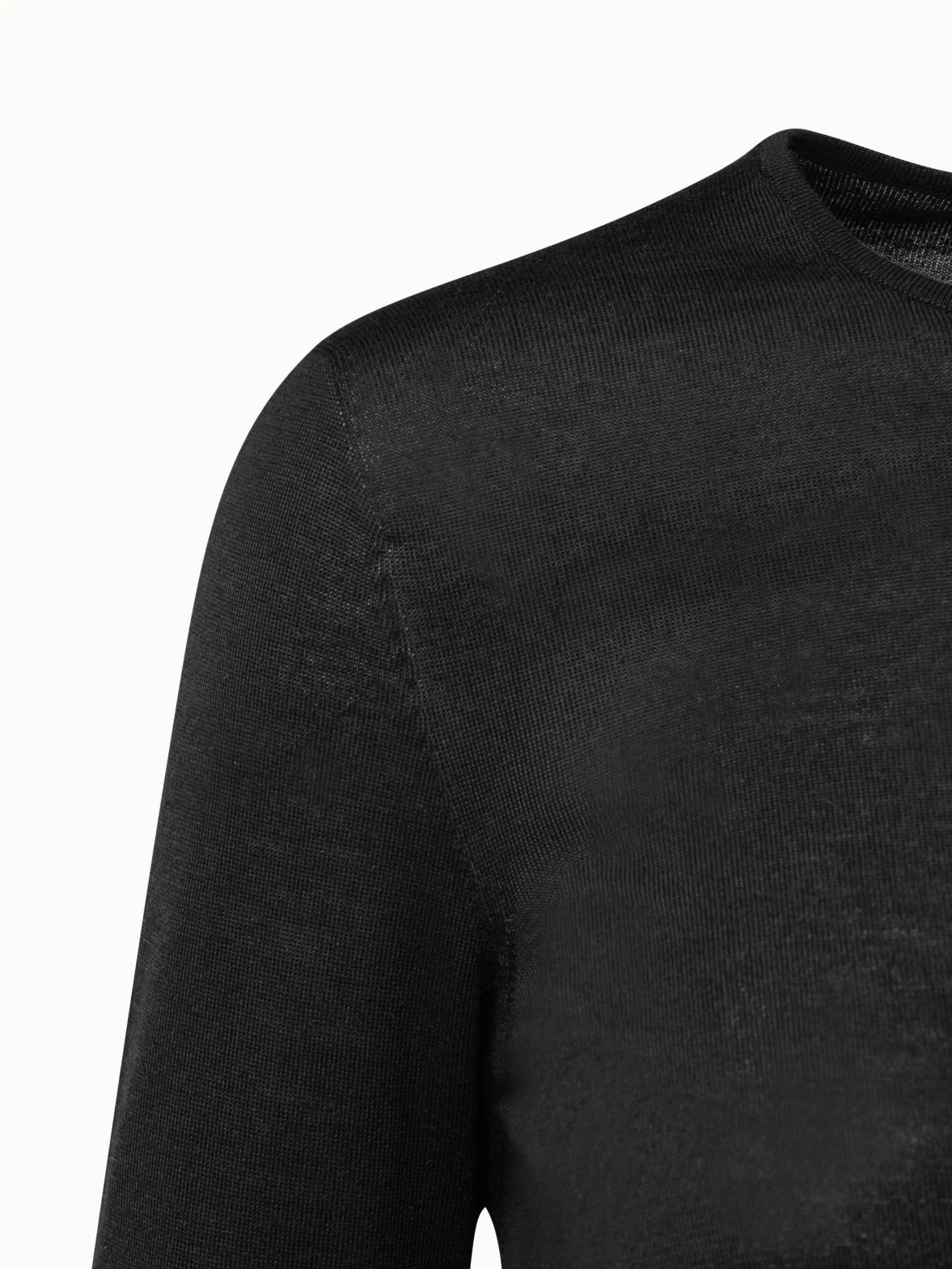 AKRIS Fine Gauge Cashmere Silk Pullover - Image 4