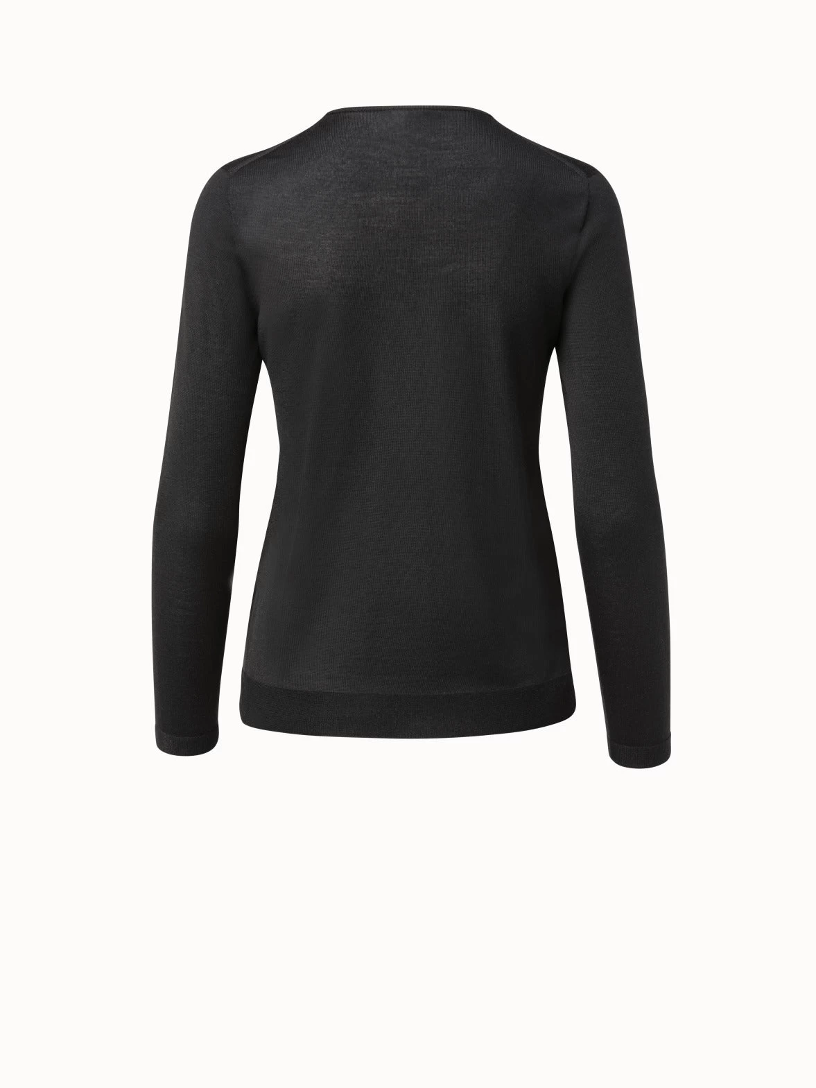 AKRIS Fine Gauge Cashmere Silk Pullover - Image 2