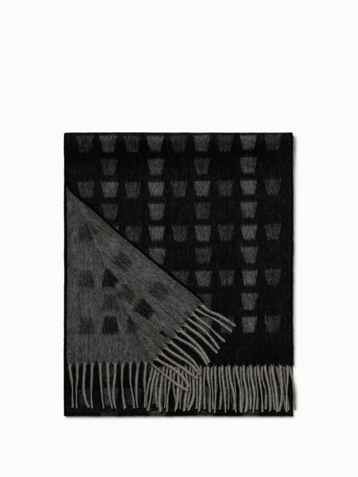 AKRIS Cashmere Trapezoid Print Scarf - Image 3