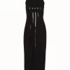AKRIS Sheath Dress In Silk Crepe And Sequin Stripes