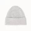 Rib Beanie In Wool Cashmere
