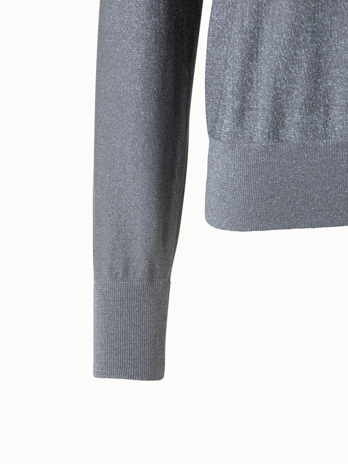 AKRIS Silk Lurex Cowl Neck Knit Pullover - Image 5