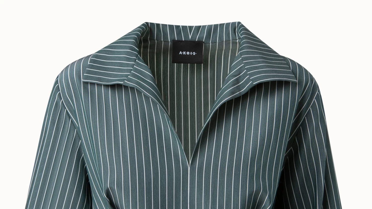 AKRIS Silk Crepe Stripes Shirt Dress - Image 5
