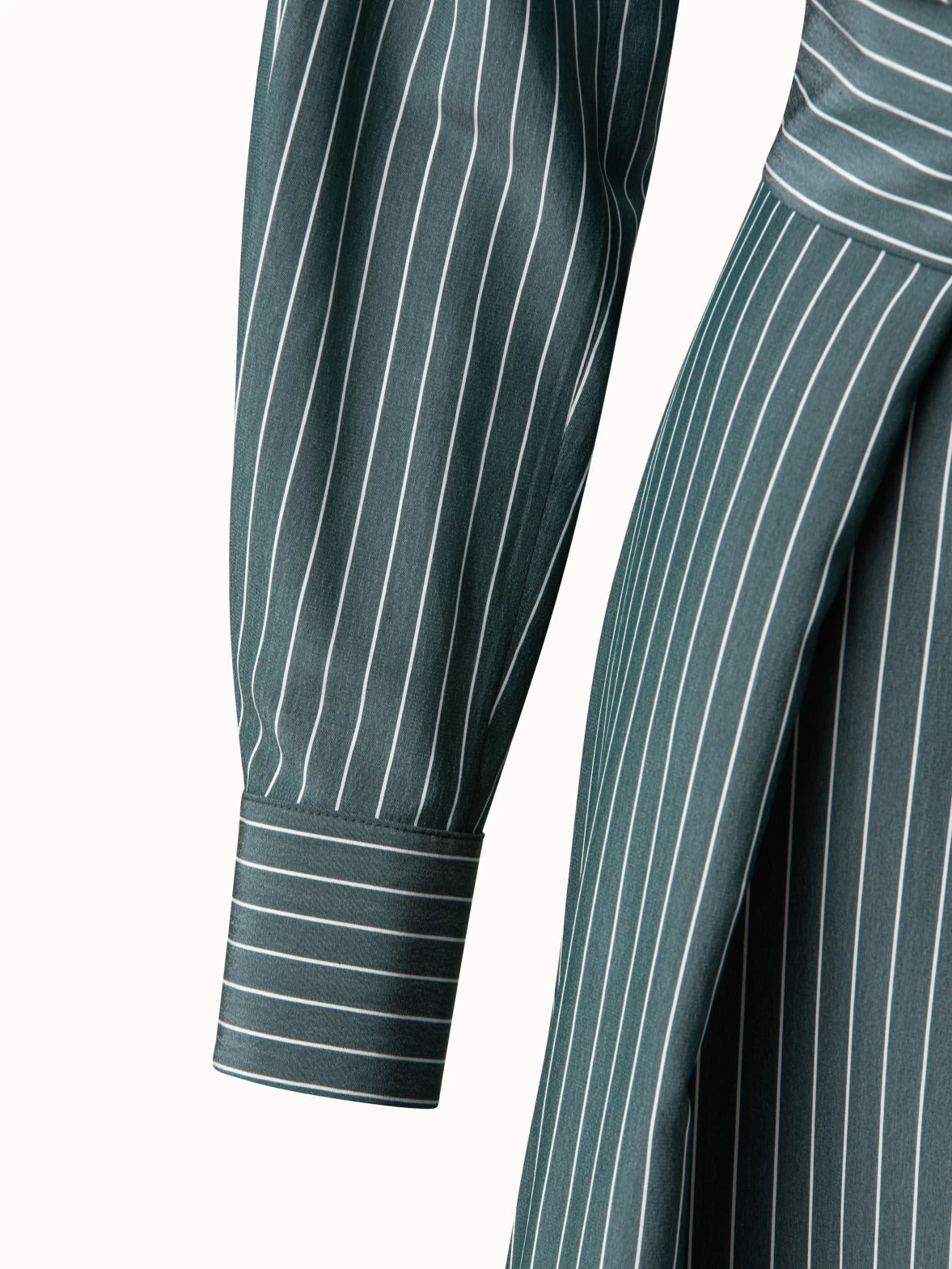 AKRIS Silk Crepe Stripes Shirt Dress - Image 7