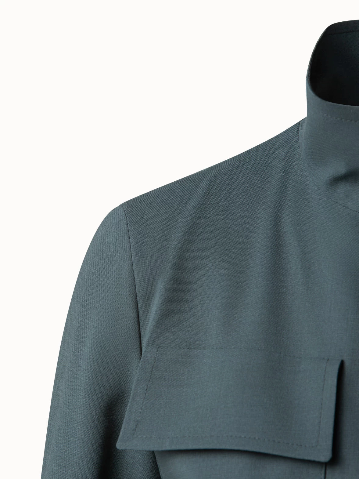 AKRIS Mirta Wool Storm System Safari Jacket - Image 8