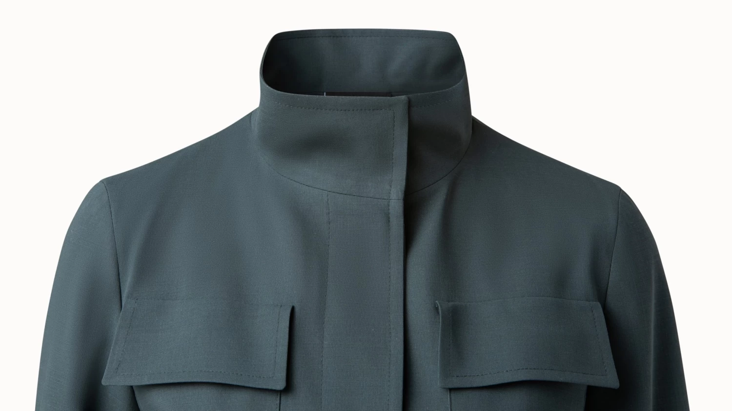 AKRIS Mirta Wool Storm System Safari Jacket - Image 6