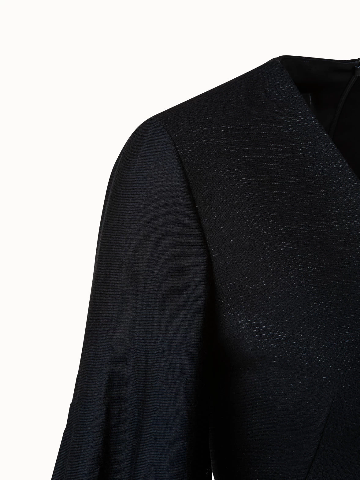 AKRIS Wool Lurex Double Face Knit Sleeve Dress - Image 4