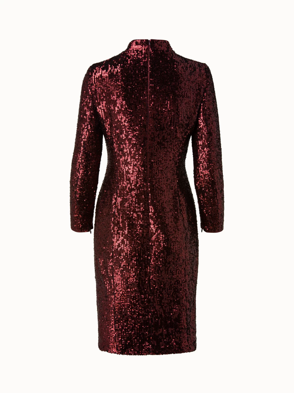 AKRIS Sequins Stretch Long Sleeve Sheath Dress - Image 3