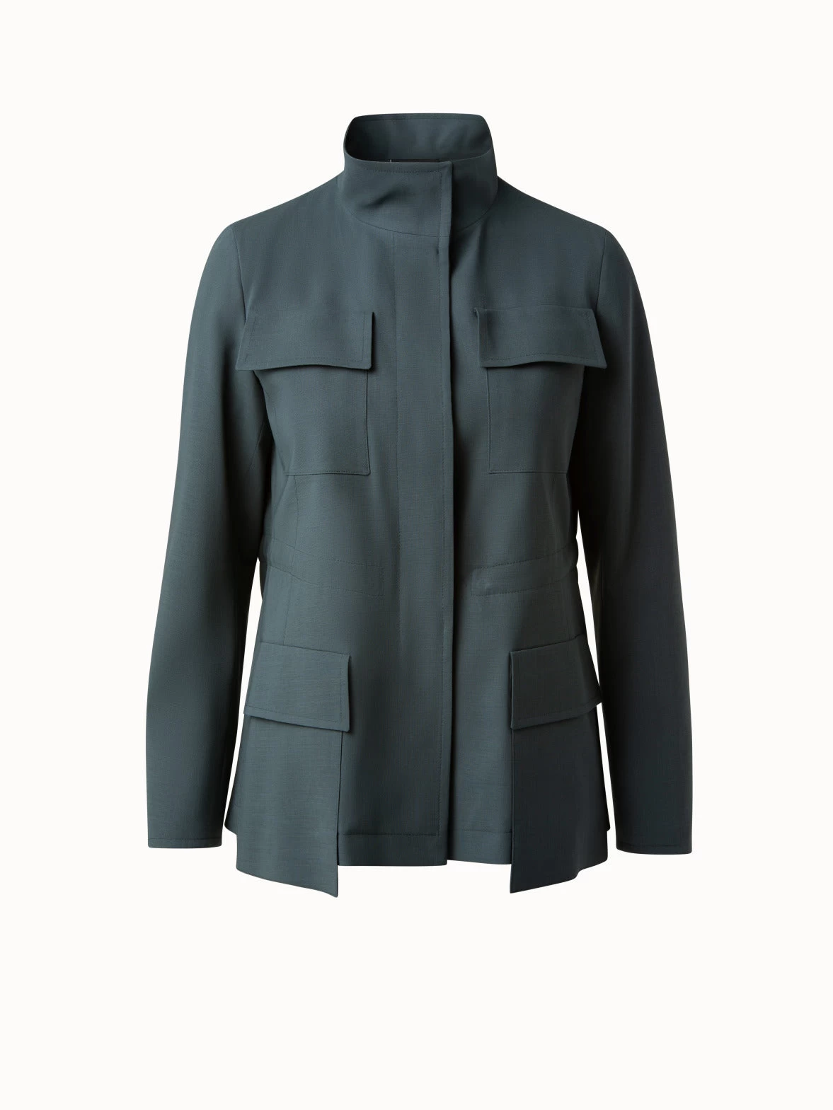 AKRIS Mirta Wool Storm System Safari Jacket - Image 5