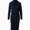 AKRIS Cashmere Cowl Neck Knit Dress