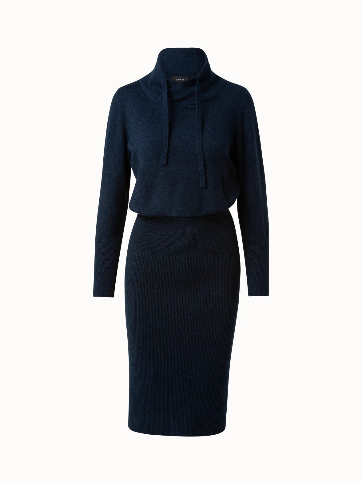 AKRIS Cashmere Cowl Neck Knit Dress