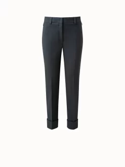 AKRIS Maxima Cotton Silk Double Face Stretch Pant