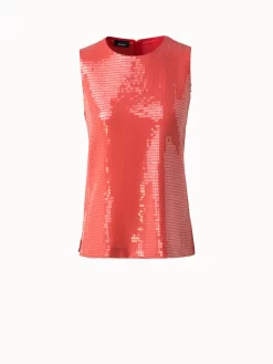 AKRIS Sequins Sleeveless Blouse