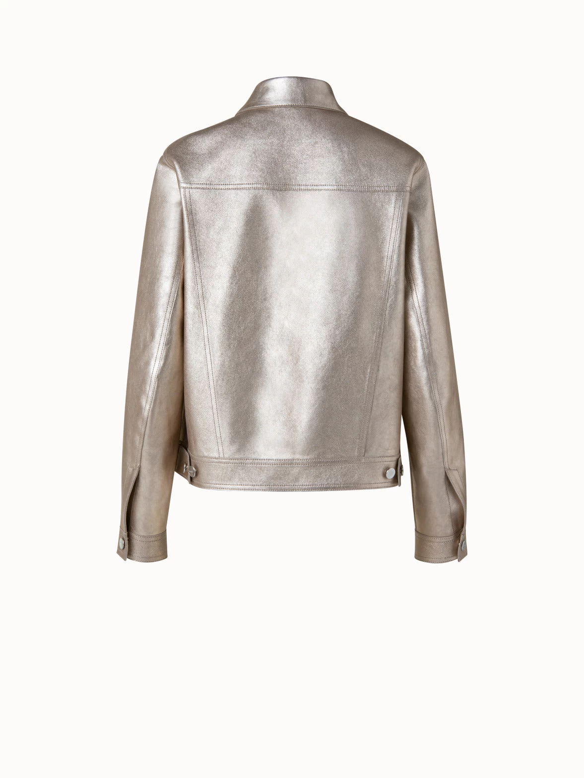 AKRIS Pearlized Nappa Leather Jacket - Image 3