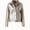 AKRIS Pearlized Nappa Leather Jacket