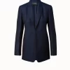 AKRIS Long Jacket In Wool Lurex
