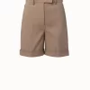 AKRIS Florentina Cotton Denim Shorts