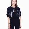 AKRIS Short Sequin Jacket With Silk Lining