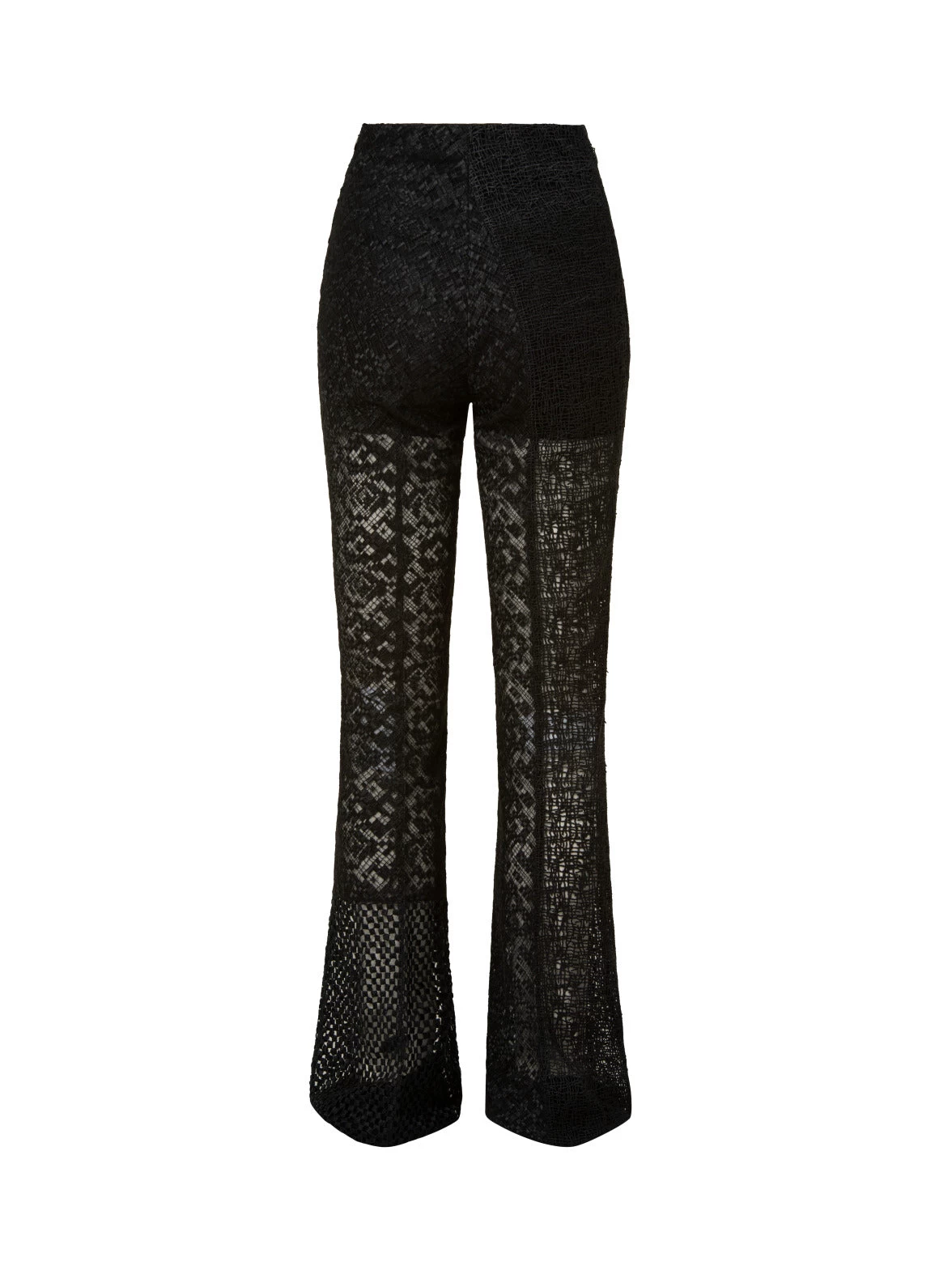 AKRIS High Waist Techno Embroidery Patchwork Bootcut Pants - Image 2