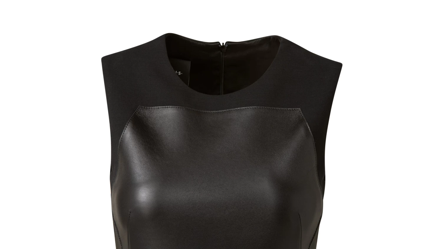 AKRIS Sleeveless Wool Double-Face Jumpsuit With Apron Bodice Inset - Image 3