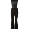 AKRIS Sleeveless Wool Double-Face Jumpsuit With Apron Bodice Inset