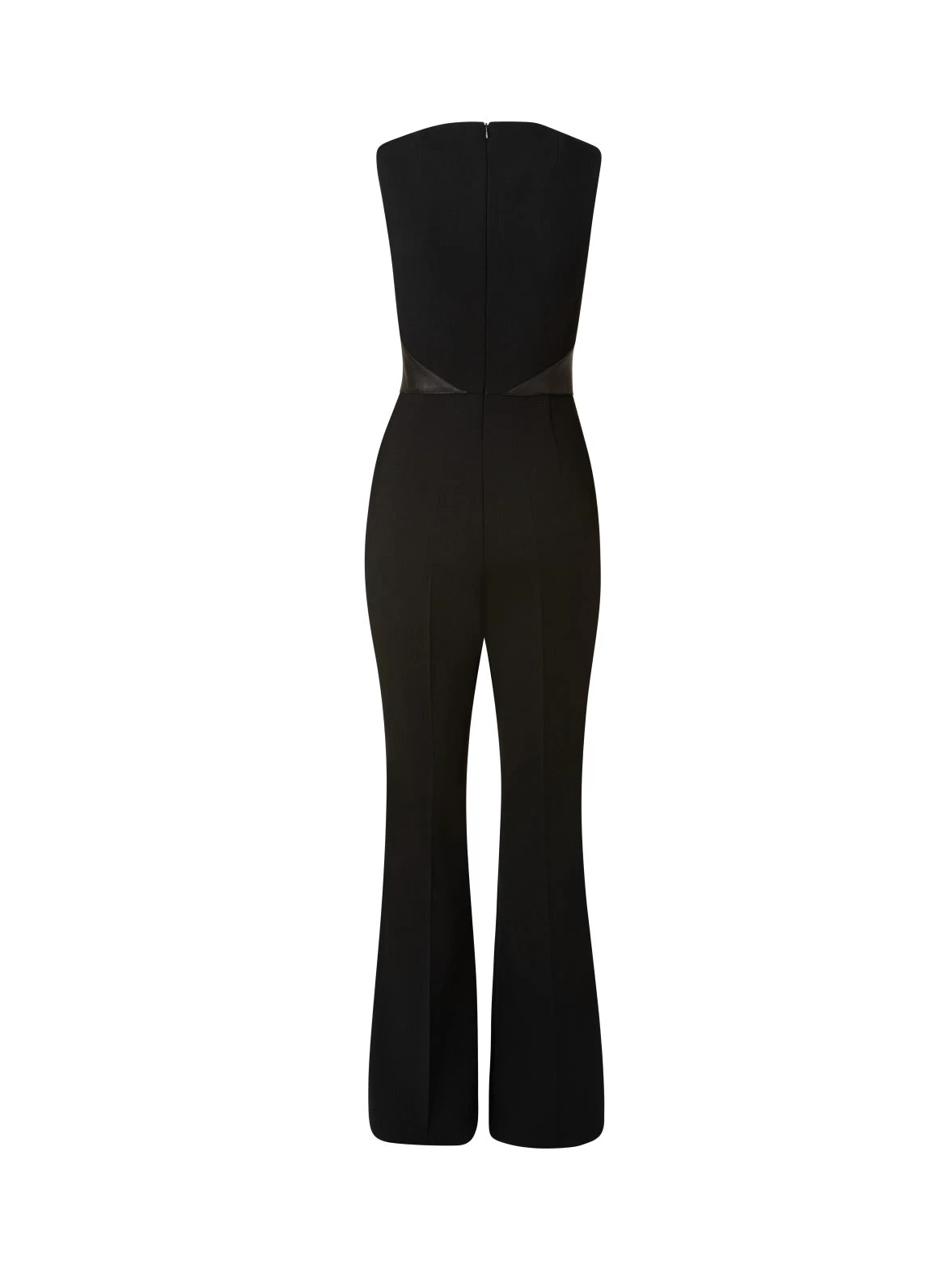 AKRIS Sleeveless Wool Double-Face Jumpsuit With Apron Bodice Inset - Image 4
