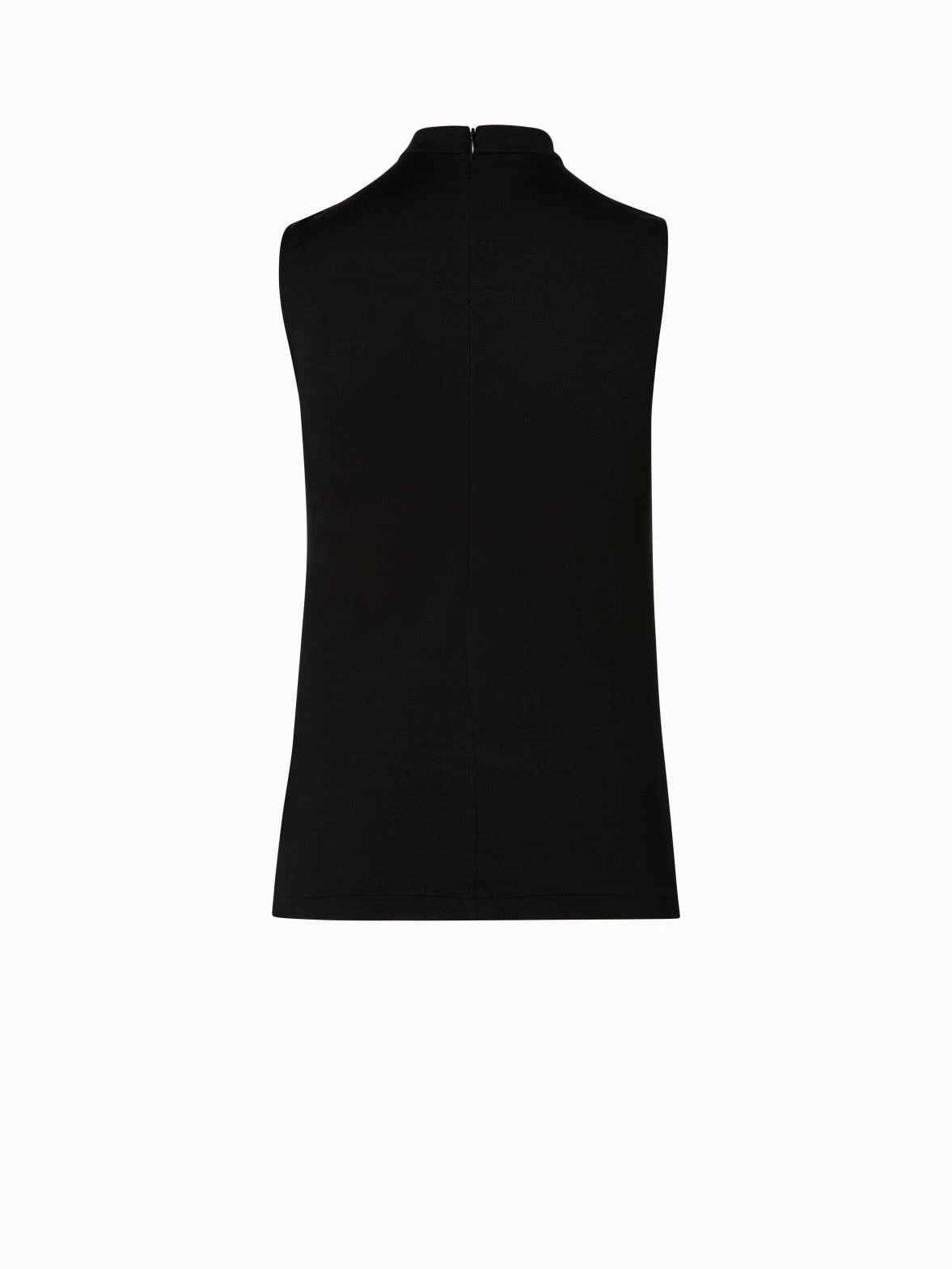Sleeveless Cotton Jersey Top With Knot Collar And Eyelet Detail - Image 2