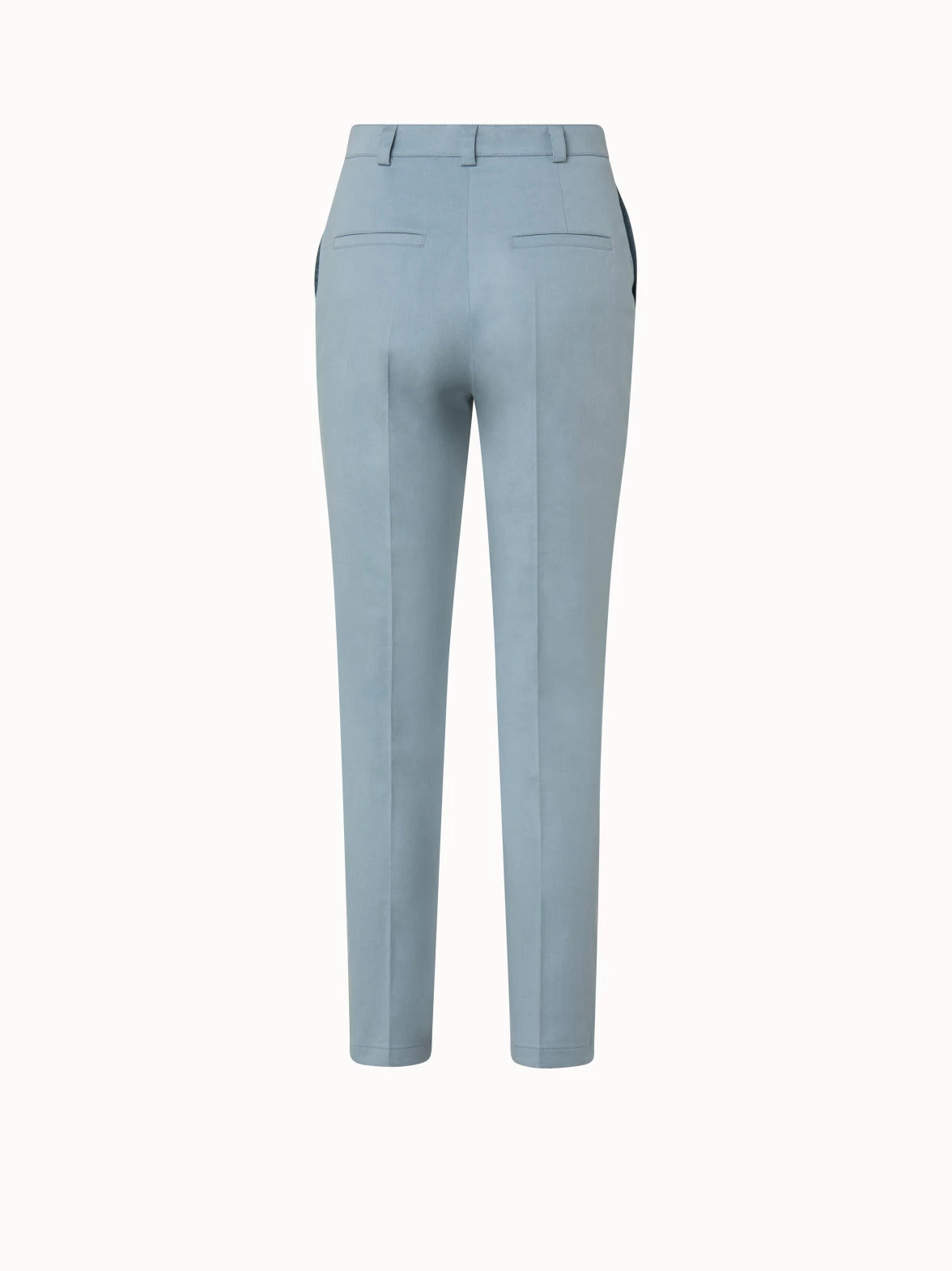Tapered Cotton Stretch Satin Pants - Image 3