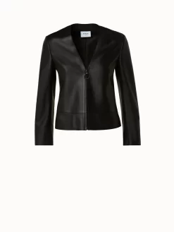 Pin Dot Leather Jacket