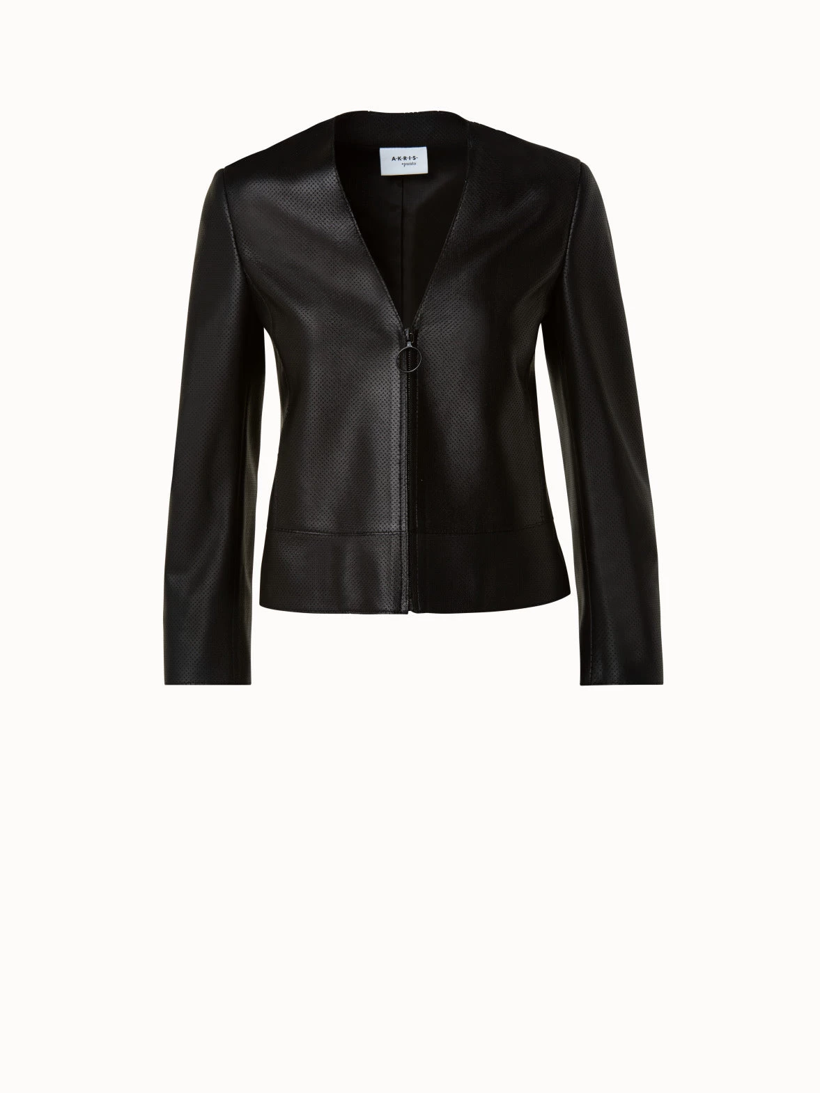 Pin Dot Leather Jacket