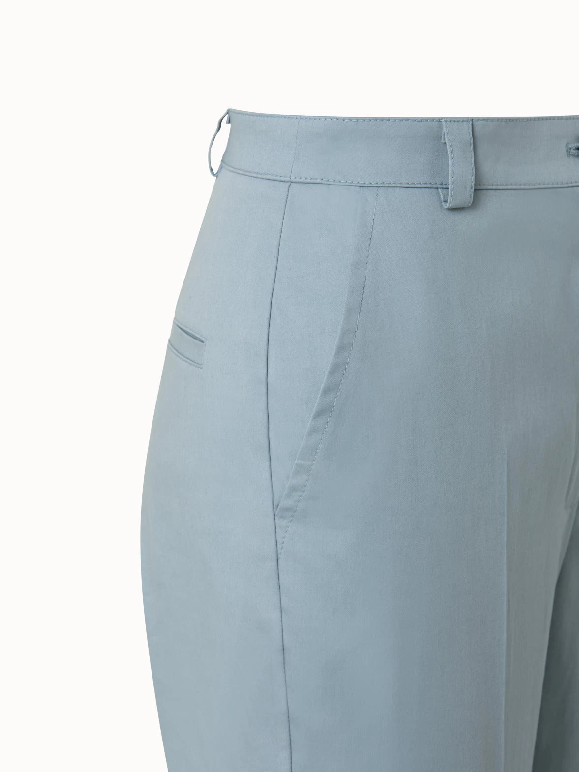 Tapered Cotton Stretch Satin Pants - Image 5