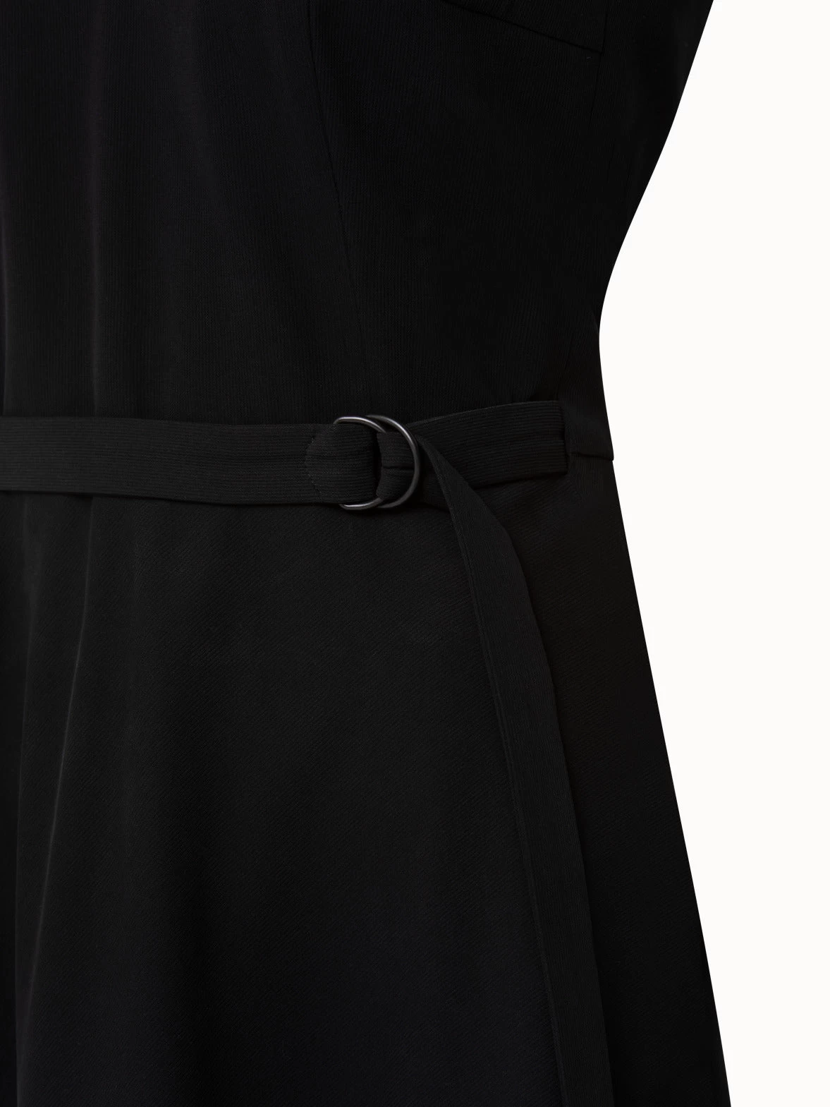 Sleeveless Washed Cotton Blend Wrap Dress - Image 5