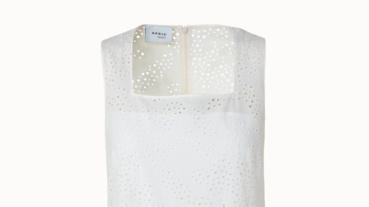 Midi Dress In Tropical Leaves Eyelet Cotton Embroidery - Image 3