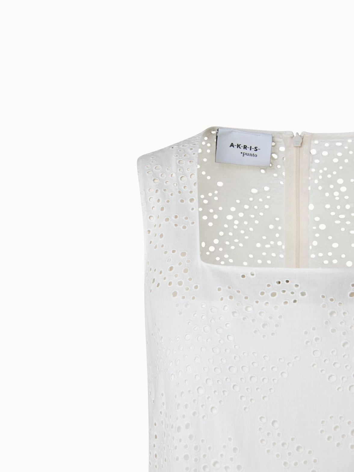 Midi Dress In Tropical Leaves Eyelet Cotton Embroidery - Image 4