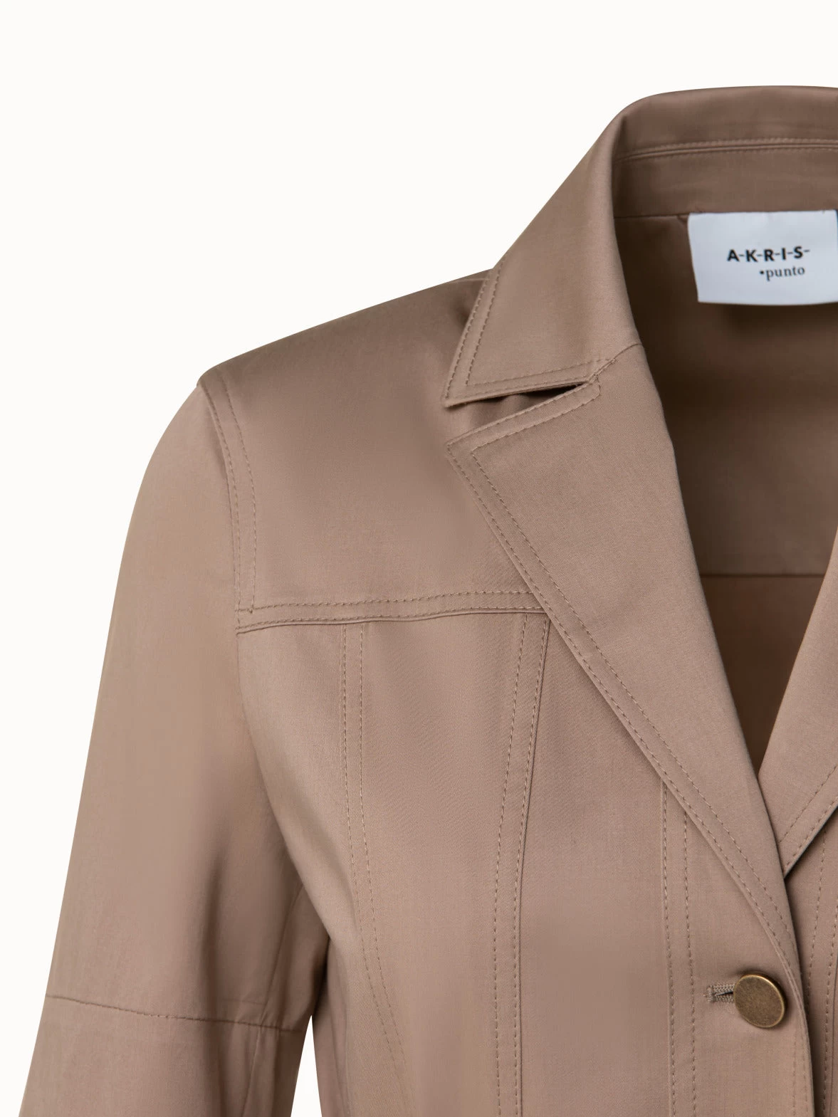 Short Sleeve Utility Jacket In Cotton Stretch Satin - Image 5