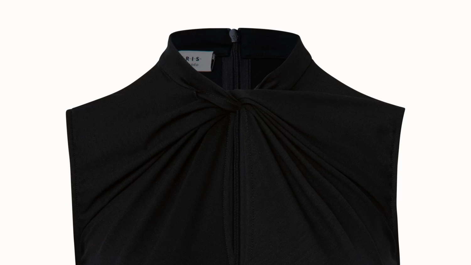 Sleeveless Cotton Jersey Top With Knot Collar And Eyelet Detail - Image 3