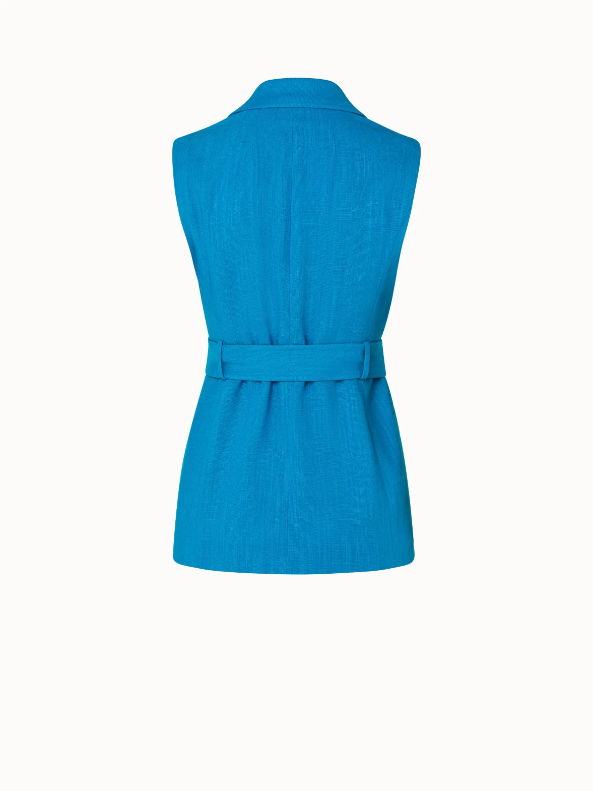 AKRIS Linen Wool Crêpe Double-Face Faux Double-Breasted Gilet - Image 3