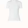 AKRIS Cotton Ribbed Jersey Top