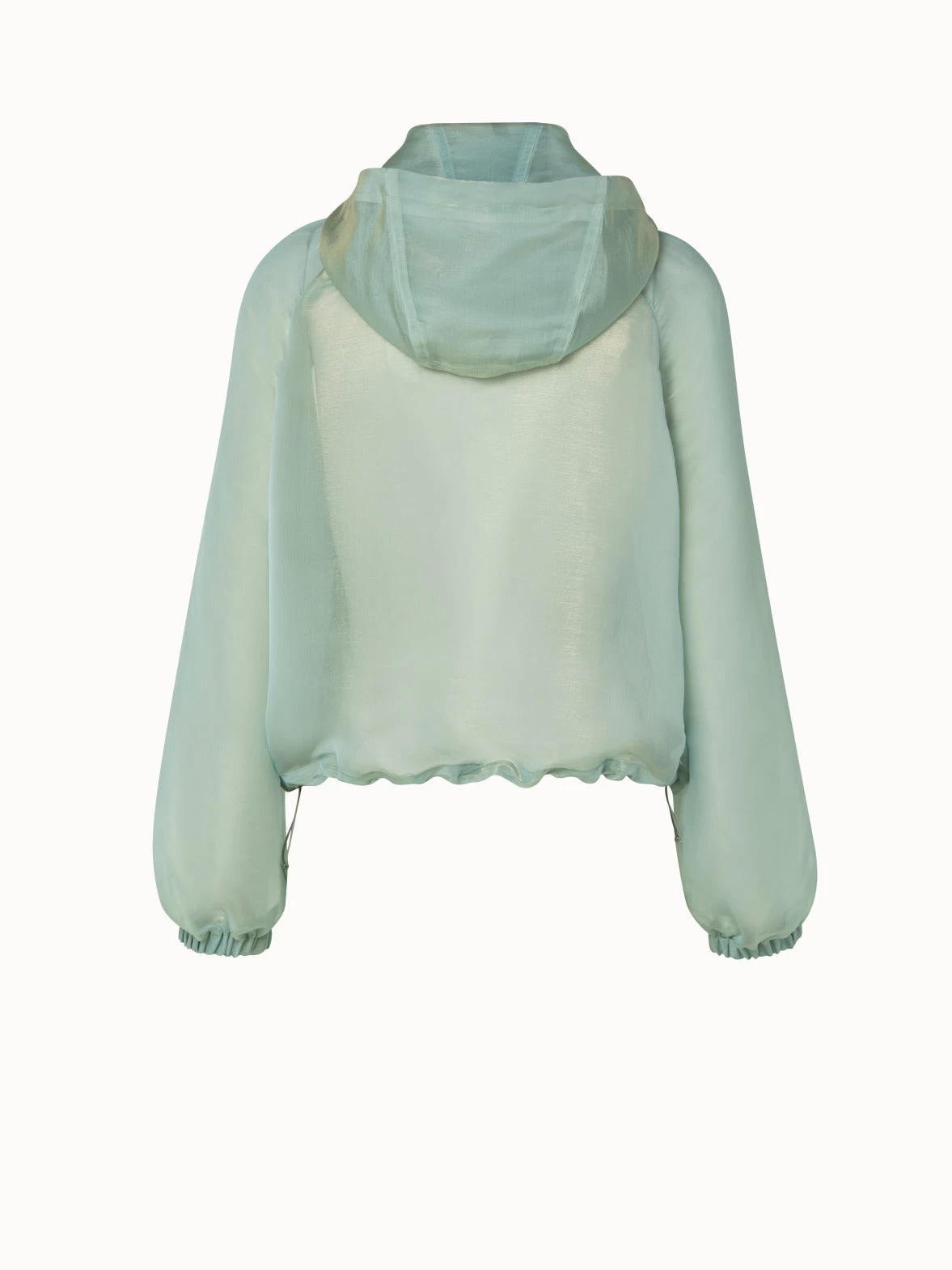 AKRIS Silk Techno Iridescent Organza Blouson Jacket - Image 3
