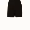 AKRIS Straight Leg Viscose Stretch Jersey Shorts With Pockets